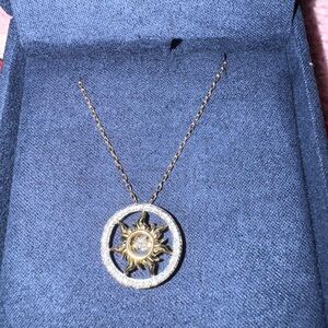 14k Diamond Enchanted Fine Jewelry Rapunzel Sun ☀️ Necklace